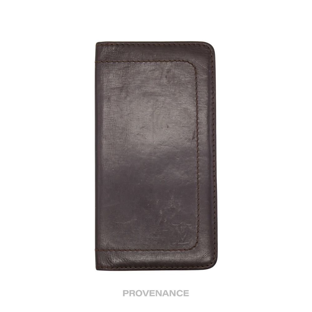 🔴 Louis Vuitton Long Wallet - Utah Brown Leather